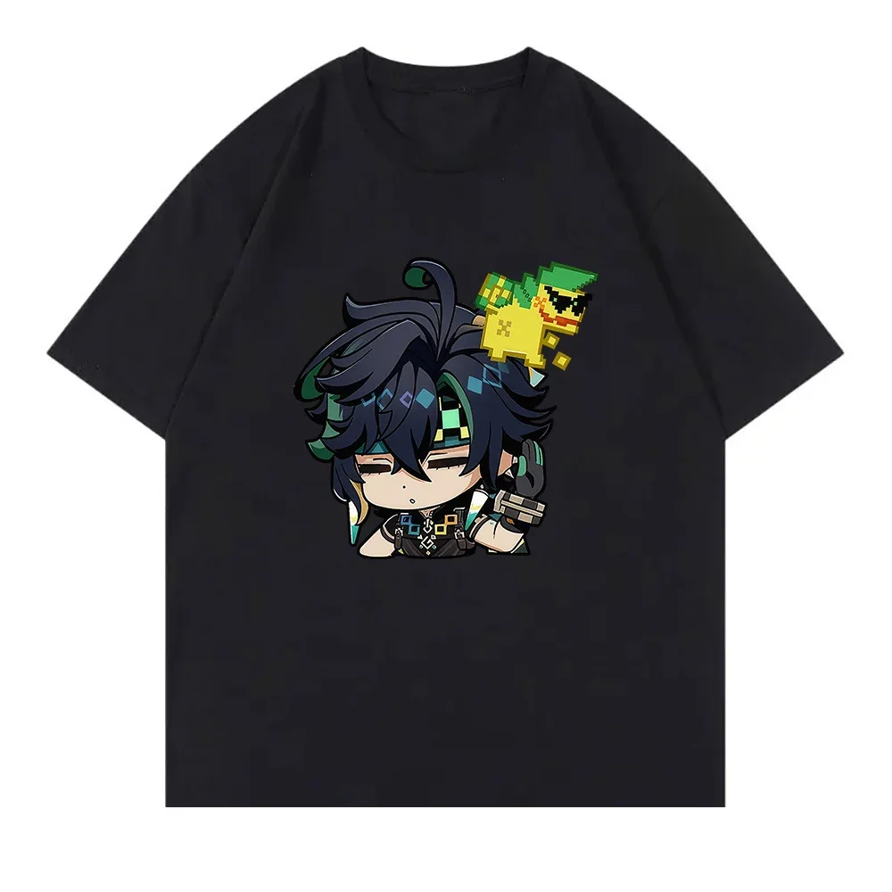 Funny Kinich Print Women T-shirt Game Genshin Impact Graphic Clothing Harajuku Short Sleeve T Shirt Kawaii Unisex Streetwear Top 2