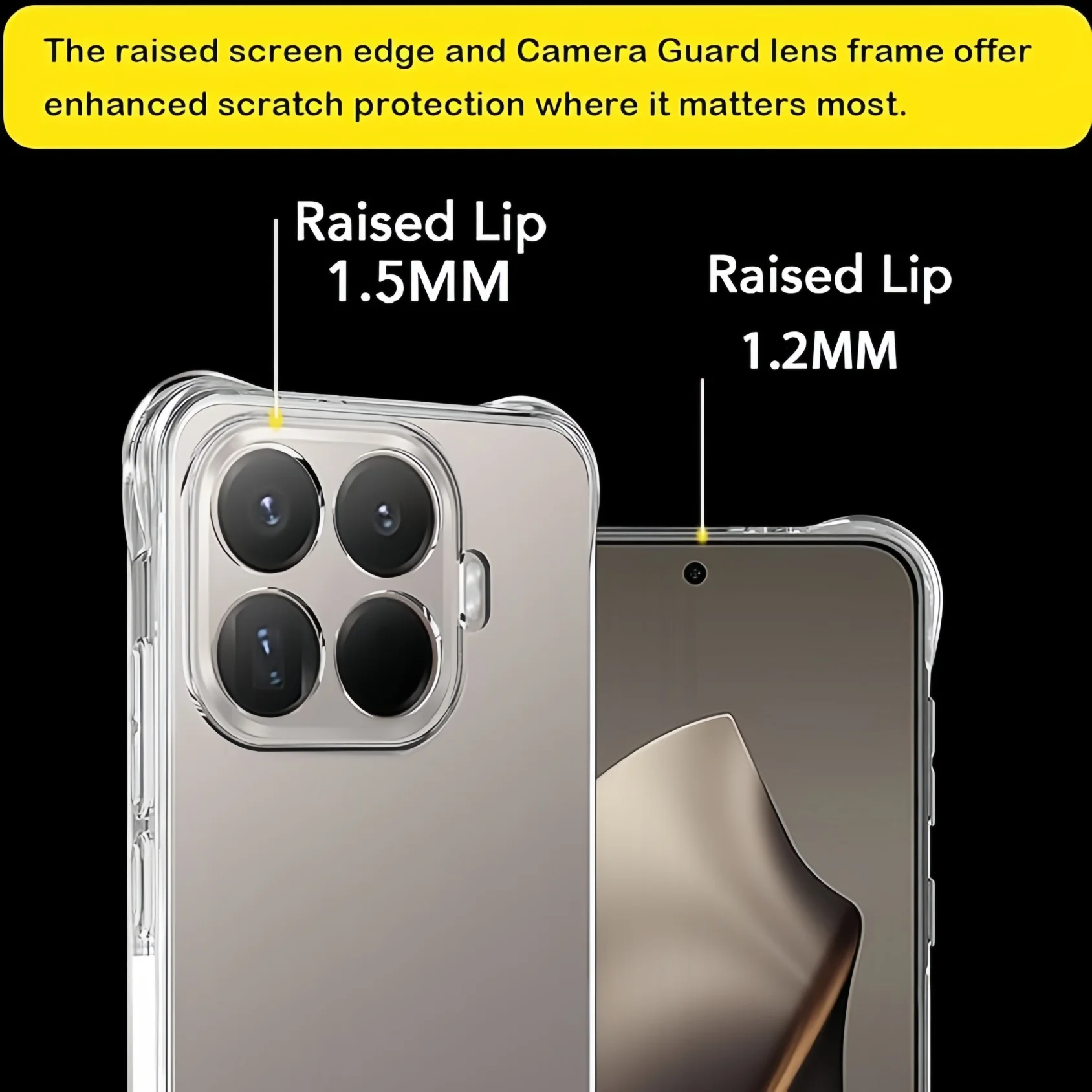Clear Shockproof TPU Protective Case - Transparent and Durable Design