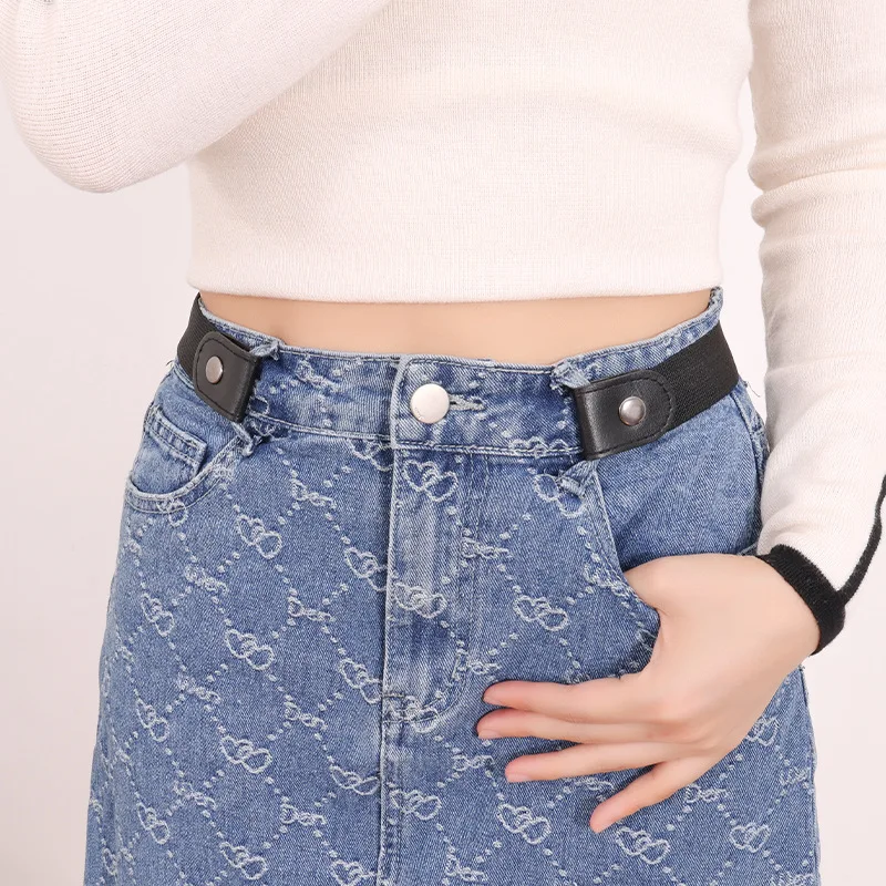 

Lazy belt for women, Japanese men, versatile elastic jeans, seamless invisible belt