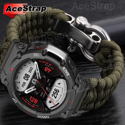 Braided Nylon Sport Wristband Bracelet - (S)T - Rex Ultra (Green Silver)