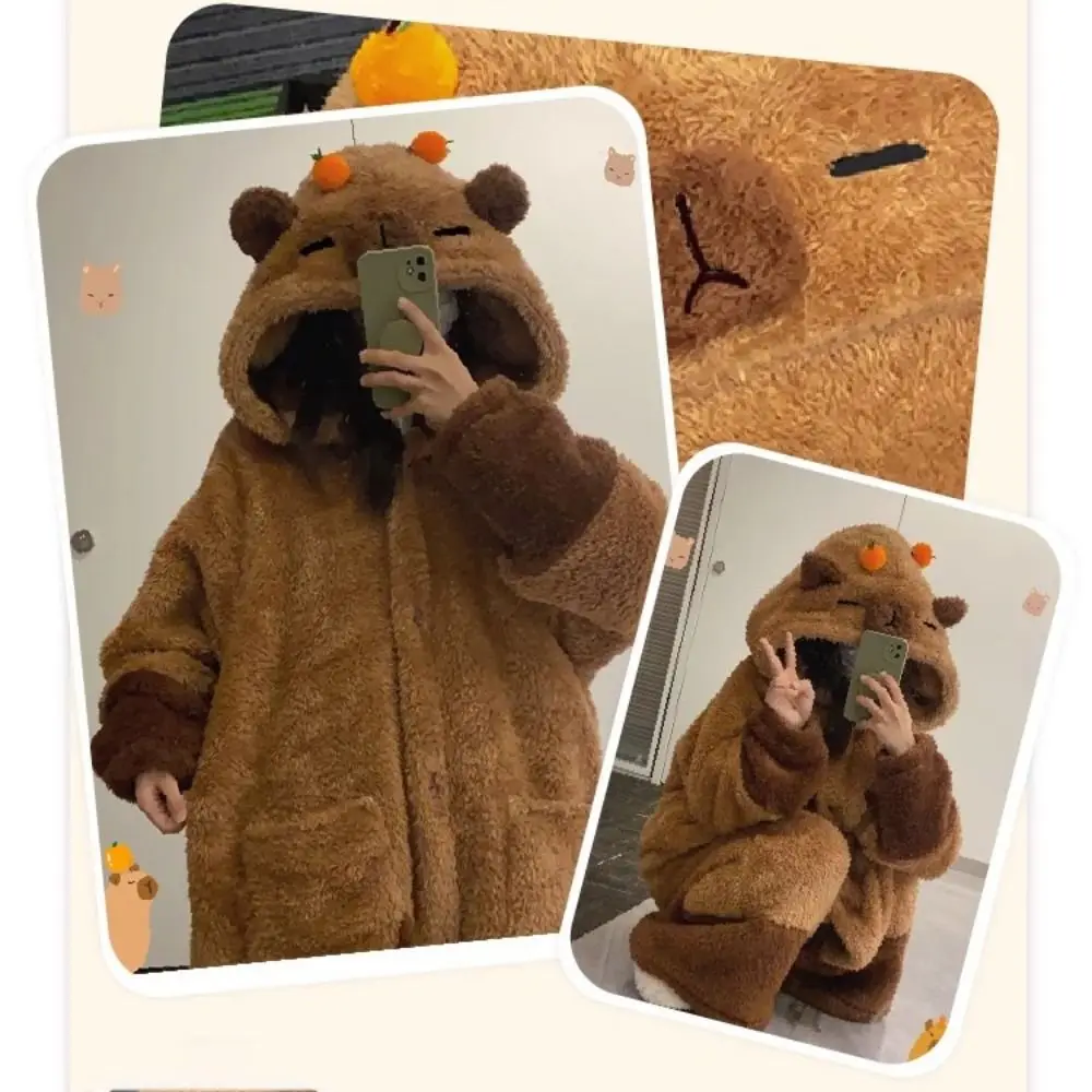 Coral Fleece Women Pajamas Pants Set Winter Sleepwear