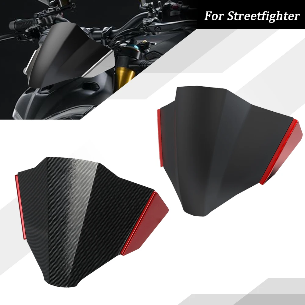 

New Motorcycle Windshield Screen Visor Windscreen Windproof Air Deflector For Ducati Streetfighter V4S 2020 2021 2022 2023 2024