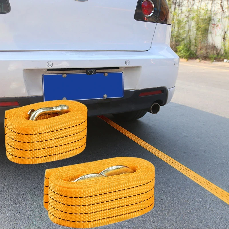 3M Heavy Duty 3Tonnen Auto Abschleppseil Abschleppseil Gurt mit Haken Tragbares selbstfahrendes Tourismus Heavy Duty Rettungsseil – Detail 1
