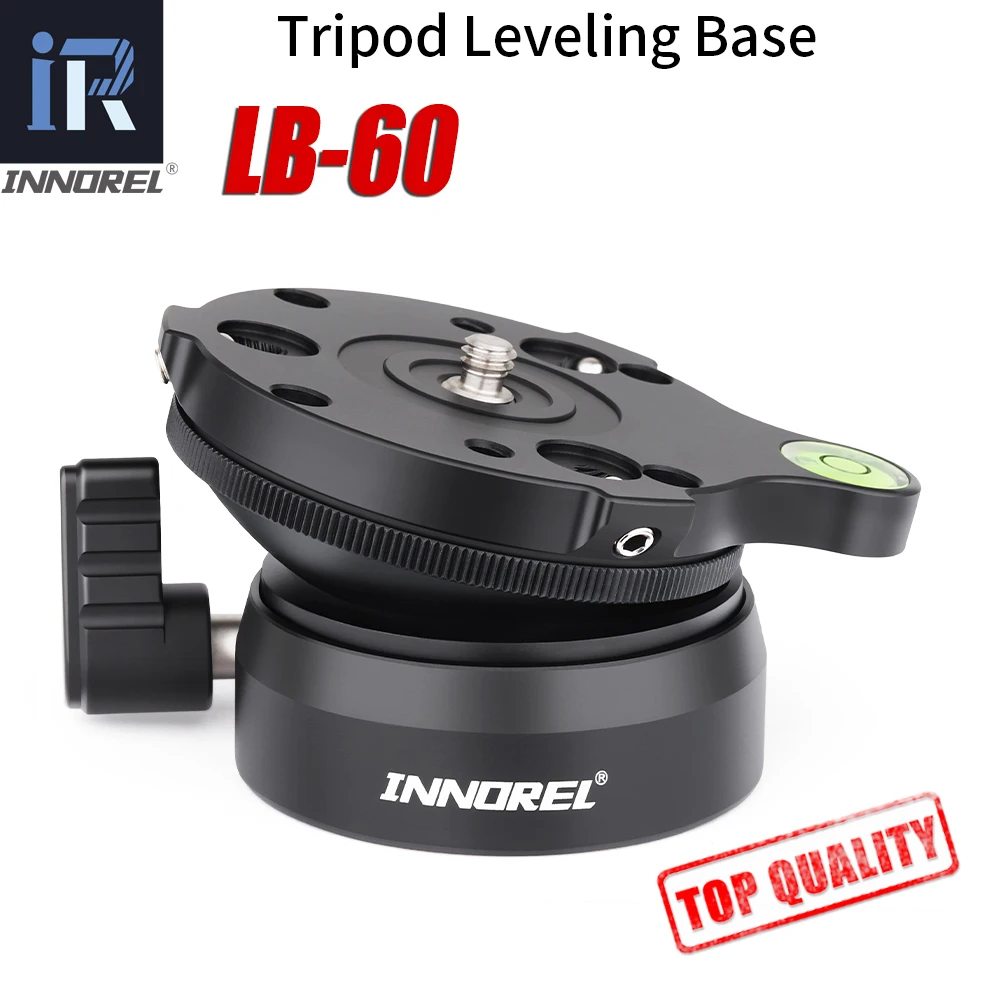 INNOREL LB-60 Tripod Head Leveling Base Level Horizontal Adjustment Platform to Tripod Professional Hemisphere aerial photograph