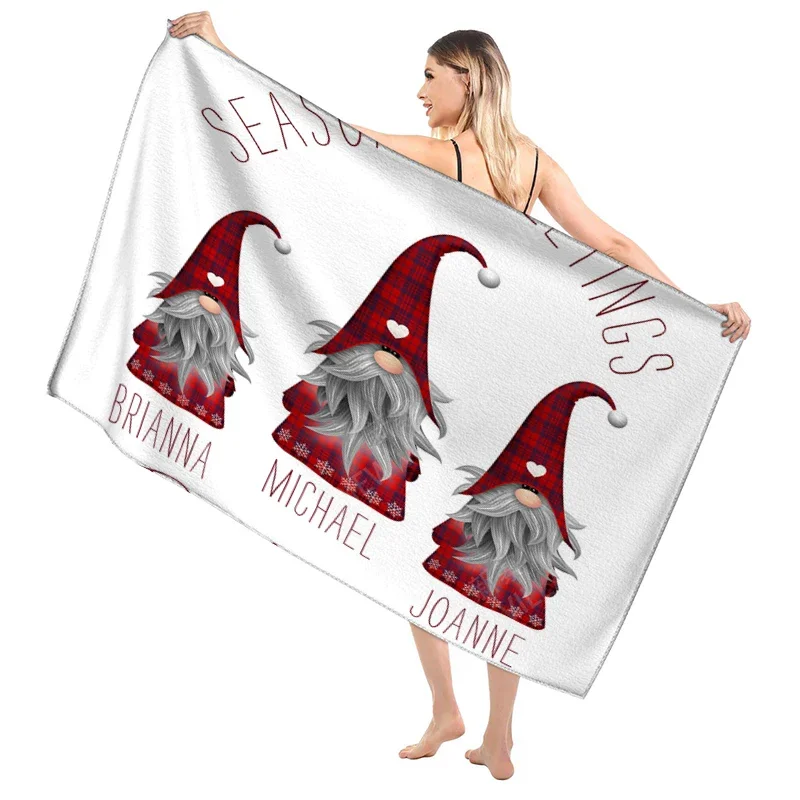 Christmas Pattern Bathroom Adult Soft Bath Towel Sauna Large Beach Towel Fitness Towel Hotel Women's Shower Quick Drying 4