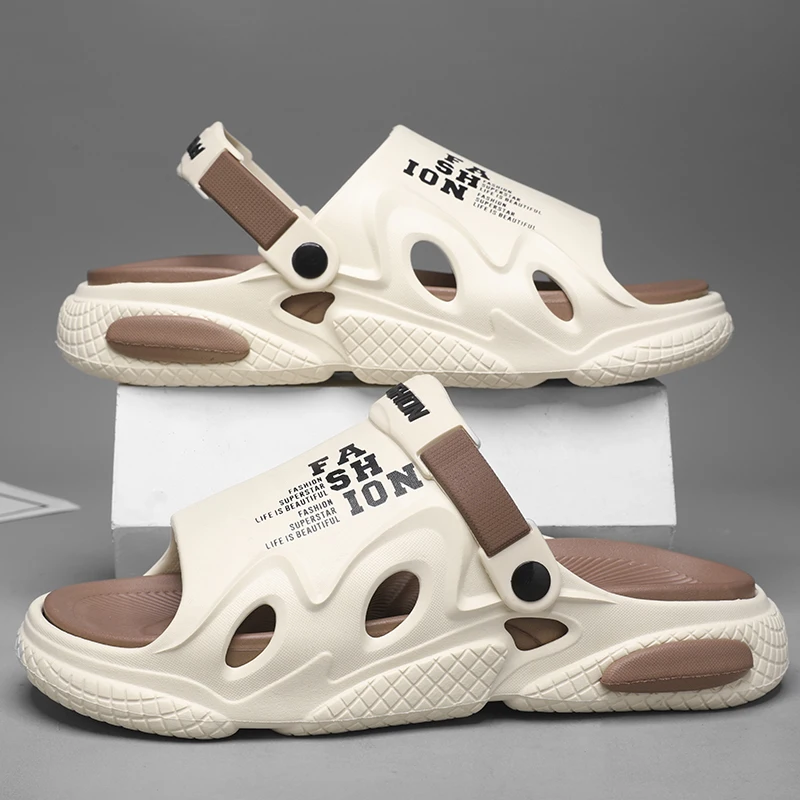 Soft Slippers Anti Slip Sandals Closed Toe Sandals Indoor Outdoor Bathroom Unisex Men's