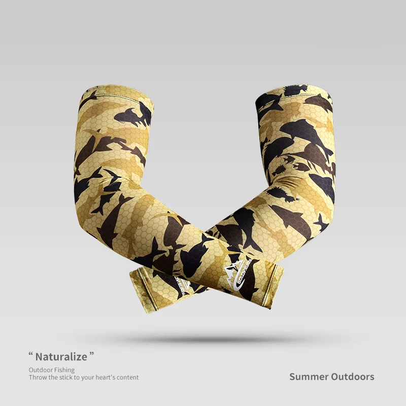 Sunscreen Sleeves for Men YECCTY S112 Summer Outdoor Fishing Ice Silk Lightweight Breathable Anti Slip UV Resistant Sleeves
