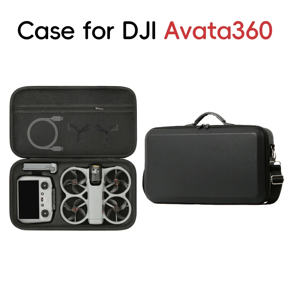 Protective Carrying Case For DJI Avata 360 (RC 2 ) Shouler Storage Bag Dust-proof And Shock-resistant Travel Box Drone Accessory_voghion.com