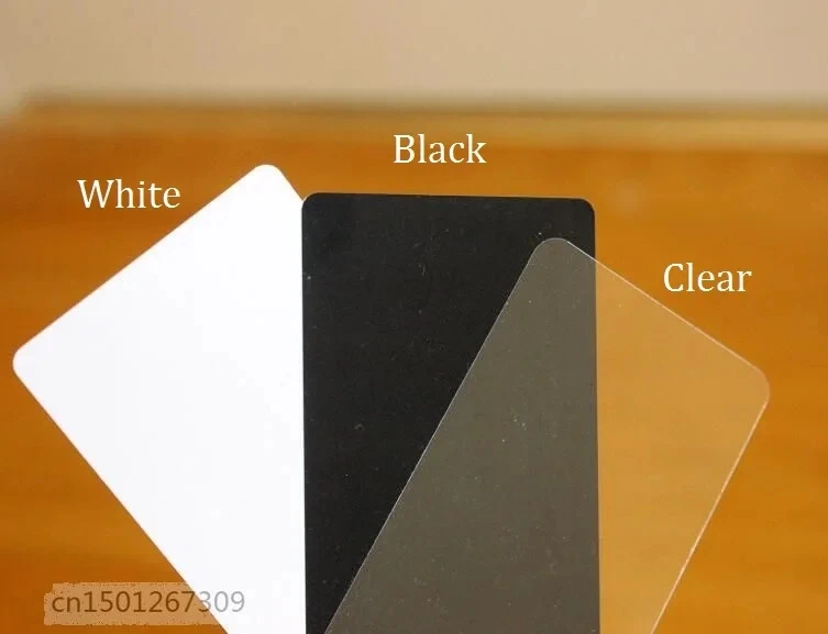 Glossy Finish Blank Plastic PVC Acetate Business Cards