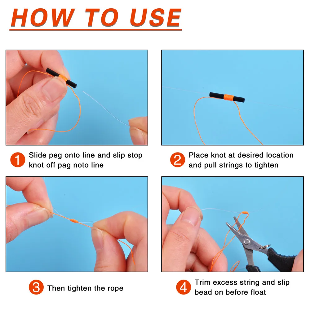 150PCS Bobber Stops Slip Bobber Stop Bobber Stoppers for Fishing