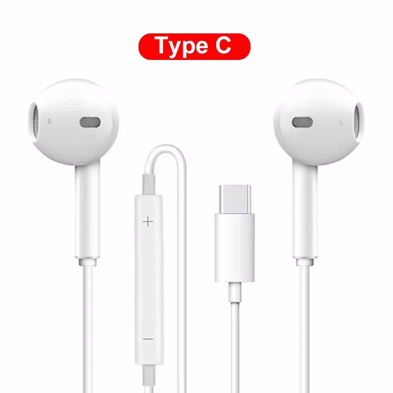 Type C Wired Earphones For Music Headphones iPhone 15 16 17 Pro Max With Mic For Sumsung Xiaomi Huawei USB C Tablet Earplug 6