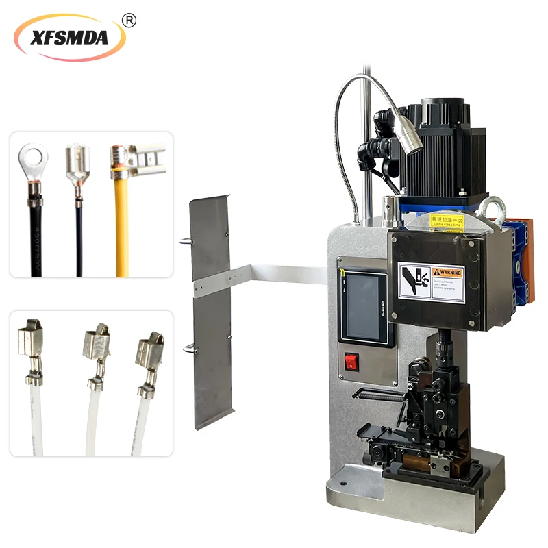 

The Enamelled Wire Of The Semi-Automatic Servo Terminal Machine Punctured The Terminal Crimping Magnetic Coil Through The Closin