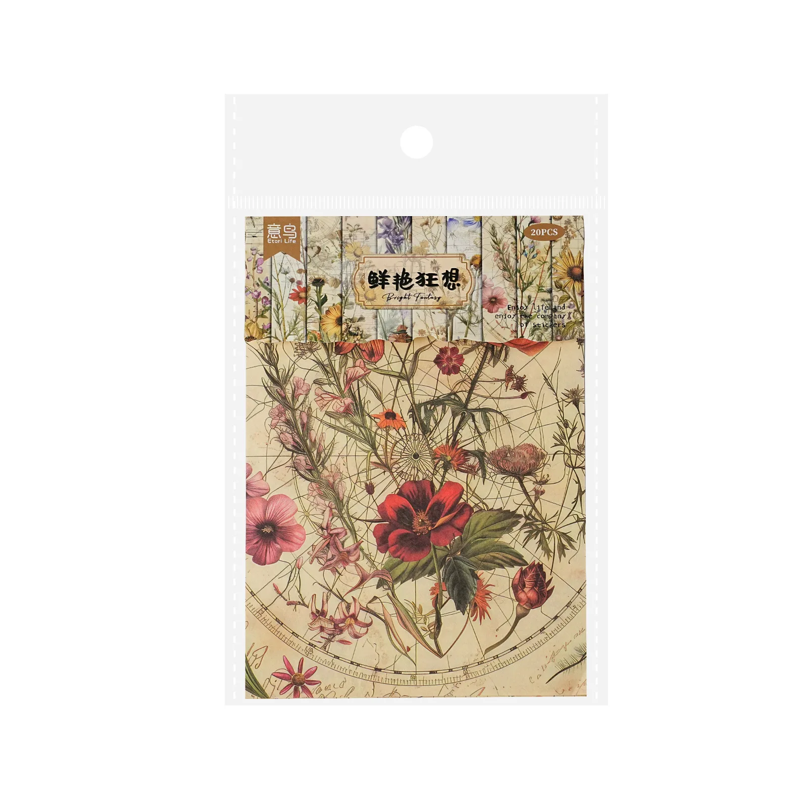 Vintage tartan Material paper 20 pcs Planner Decorative Hand Account Diary Album Scrapbooking accessories Background paper