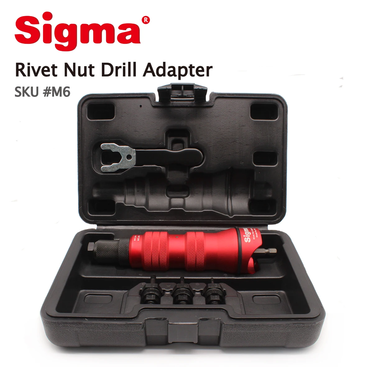 Sigma #M6 Threaded Rivet Nut Drill Adapter Cordless or Electric power tool accessory alternative air pneumatic rivet nut gun