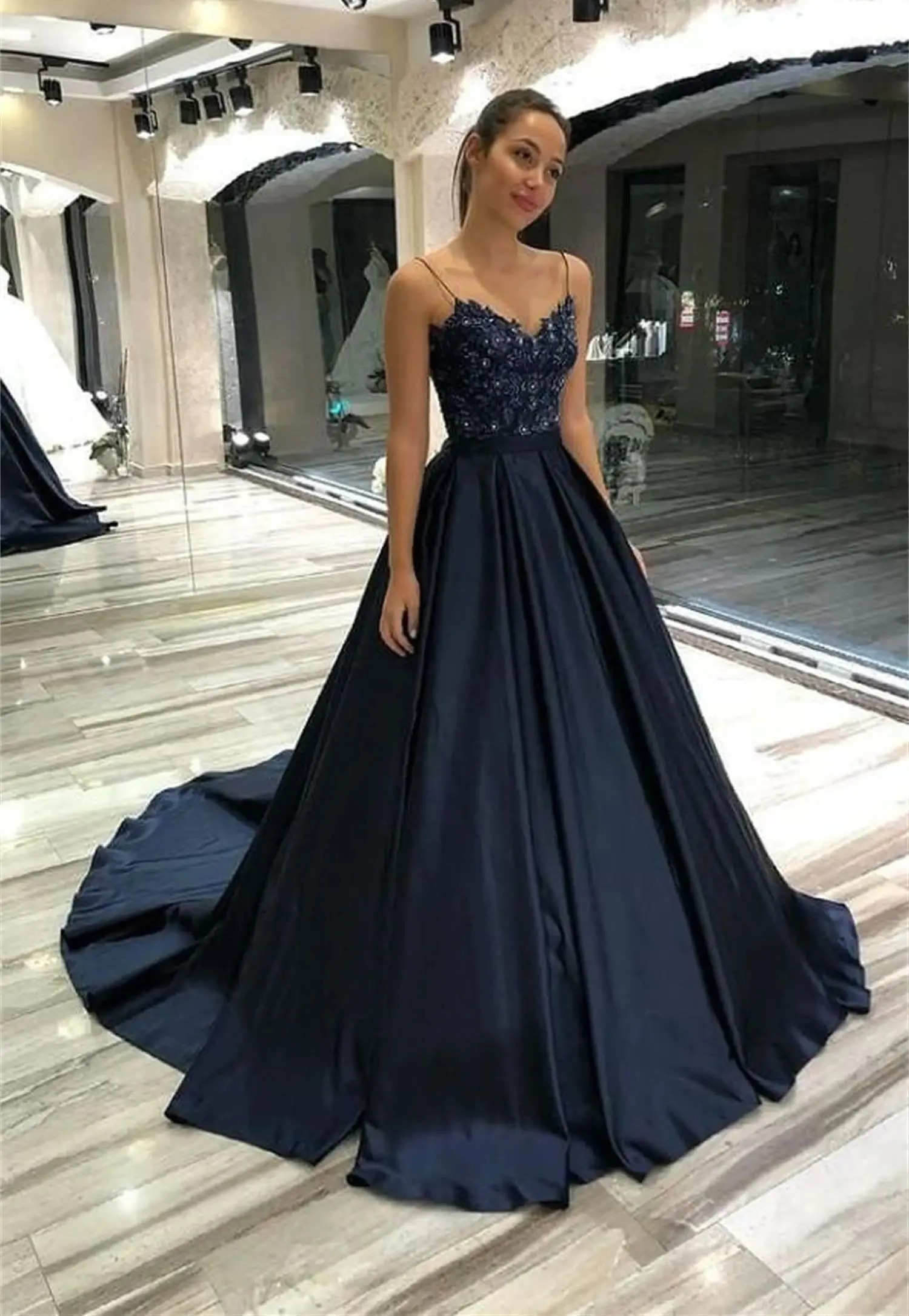 Elegantes Vestidos Vestido De Gala Largo Azul Elegantes Vestidos