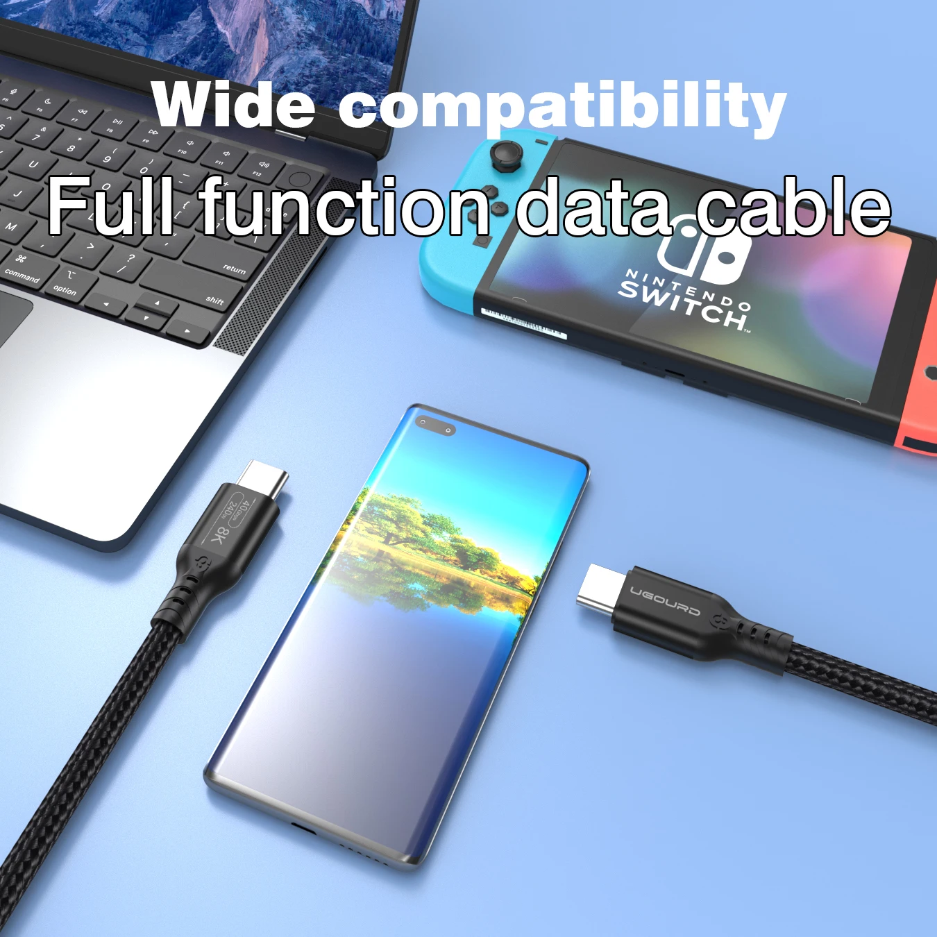 High-Speed Thunderbolt 4 USB4 Cable - 40Gbps Data Transfer, 8K UHD Video, 240W Power Delivery
