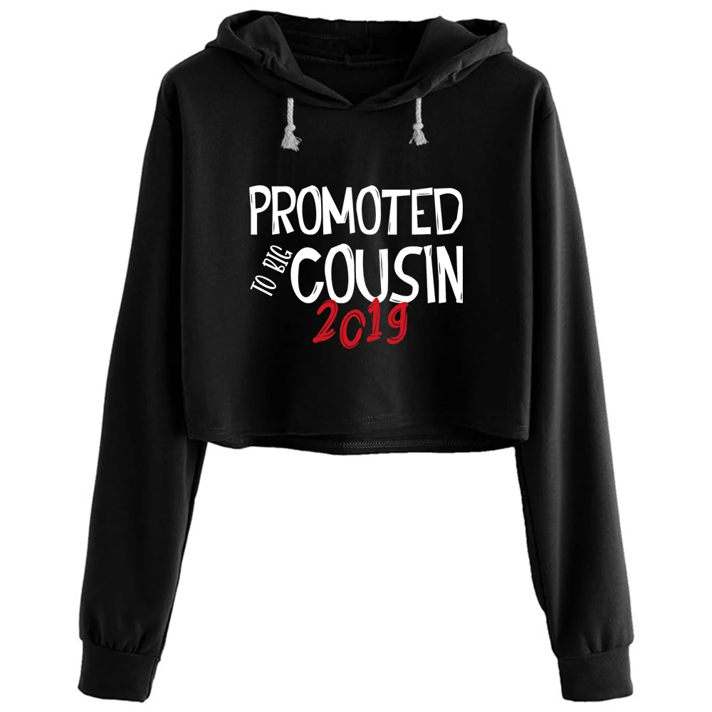 Cousin Arrival Promoted To Big 2019 Hoodies Women Anime Emo Aesthetic Kpop Pullover For Girls | Женская одежда