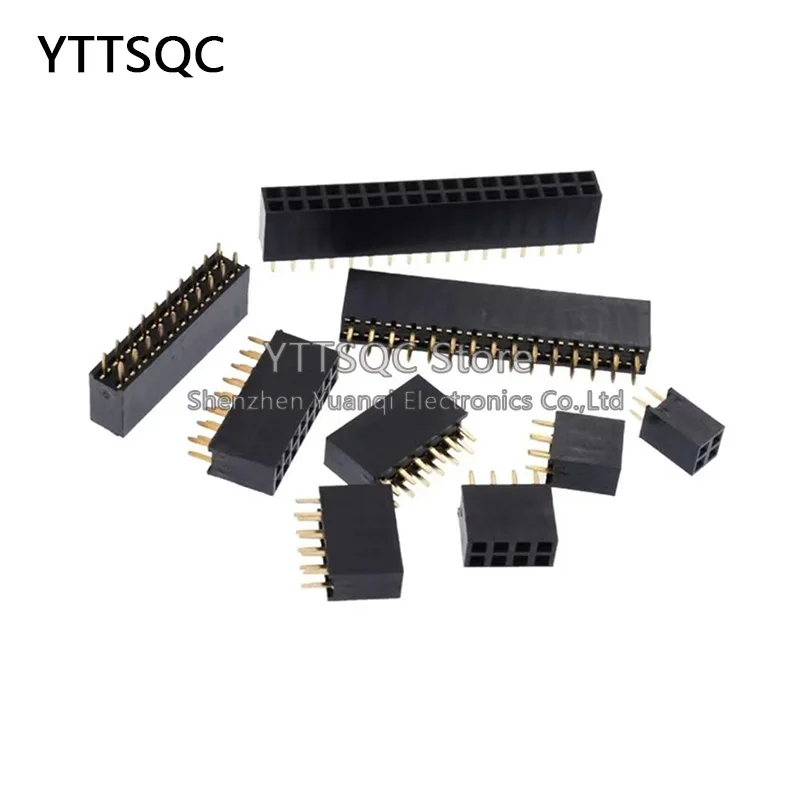100PCSDoubleRowStraightFemalePinHeaderSocketPitch2.54mm2x2/3/4/5/6/7/8/9/10/12/14/16/18/20/25/30/32/40PinConnector-AliExpress502