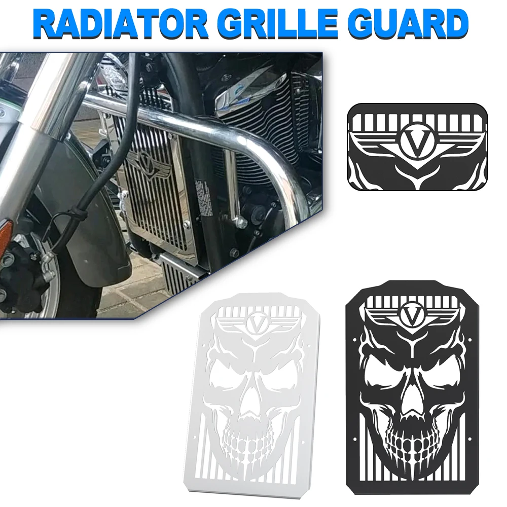 

Motorcycle For KAWASAKI Vulcan 900 VN900 B Classic LT Custom 2006-2024 Radiator Cover Bezel Aluminium Grille Guard Protector