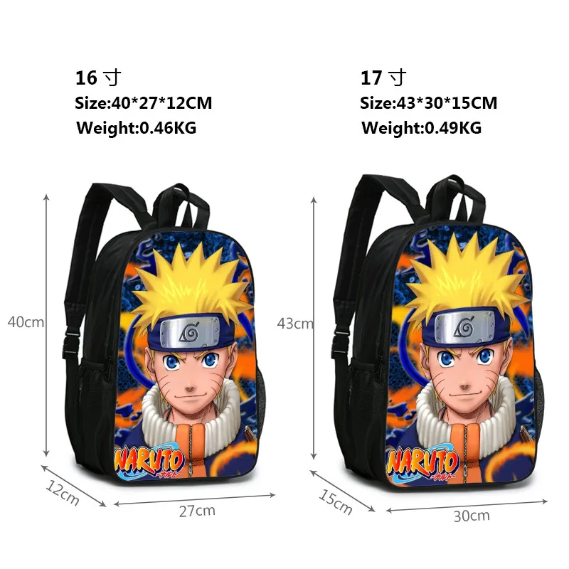 Bzdaisy Naruto Backpack - Double Side Pockets, Fits 15'' Laptop