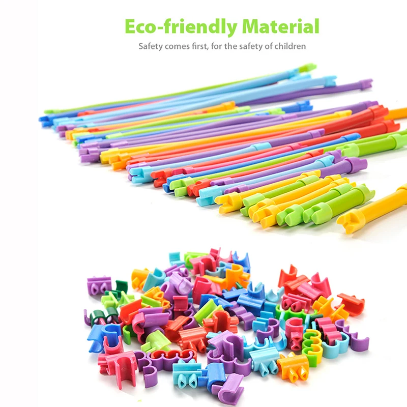 Twisting rod marble run Set 3D Assembly Building Stick Creative Design Blocks Early Education Puzzle montessori DIY Toys gifts