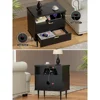 With Charging Station, Wide Fluted Nightstand,  Dresser with Storage Drawers, Bedside Table with Metal Handle & Leg 5