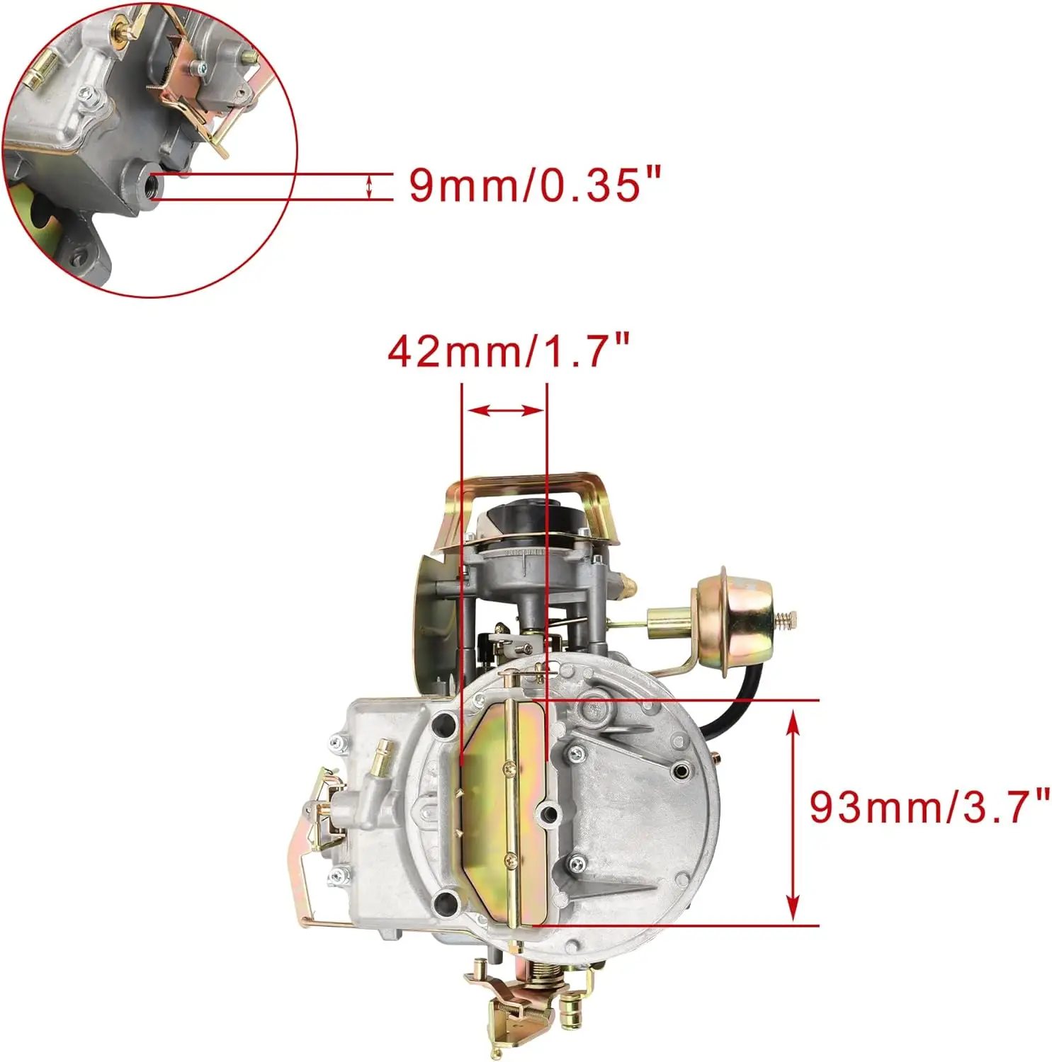 1964-1982 머큐리 엔진 289 Cu 302 Cu 351 Cu 4.7L 5.0L 5.8L OEM 2100 2150 A800용 2배럴 카뷰레터 교체품