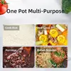 1.0L Mini Rice Cooker,Electric Multicooker Electric Pot,Car Mounted Household 12V 24V 220V EU 3