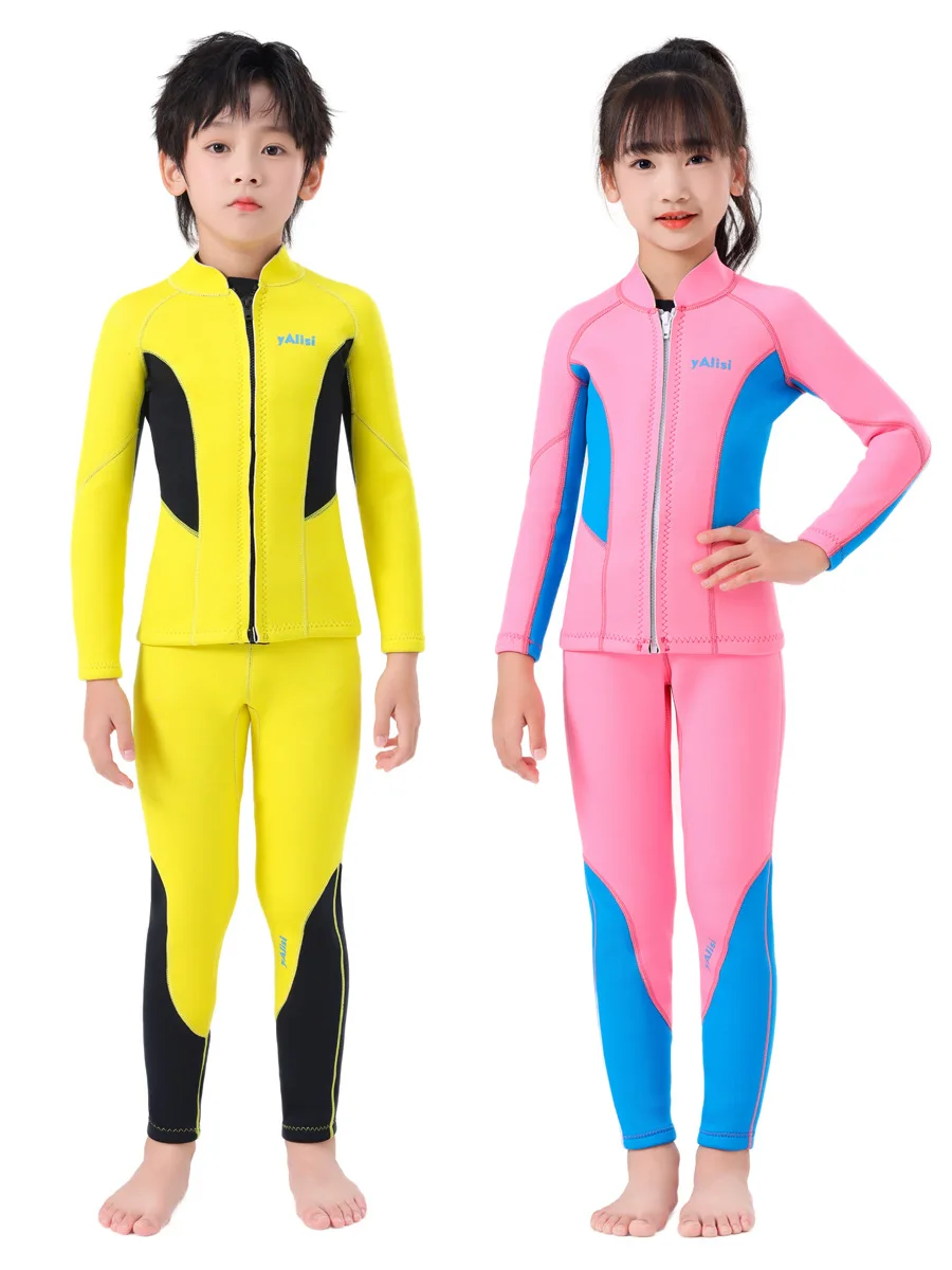 REALON Wetsuit Pants For Kids Boys Girls And Youth 3mm Neoprene Children Wet Suits Adjustable Bottoms Keep Warm In Cold Water To Swimming Workout Scuba Diving Surfing Canoeing Snorkeling