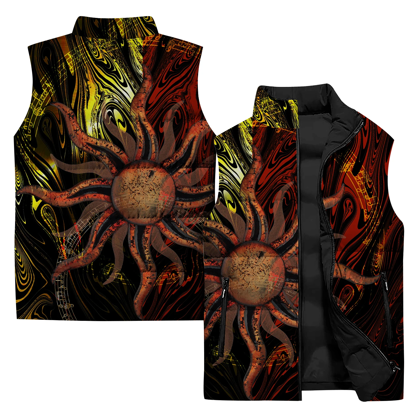 thumbnail image 4 of Chaleco cómodo y resistente al viento y al frío para hombre, chaquetas de invierno con estampado de moda y tendencia de ocio para hombre, chalecos de algodón y gruesos para hombre, ropa para hombre, 4 of 5