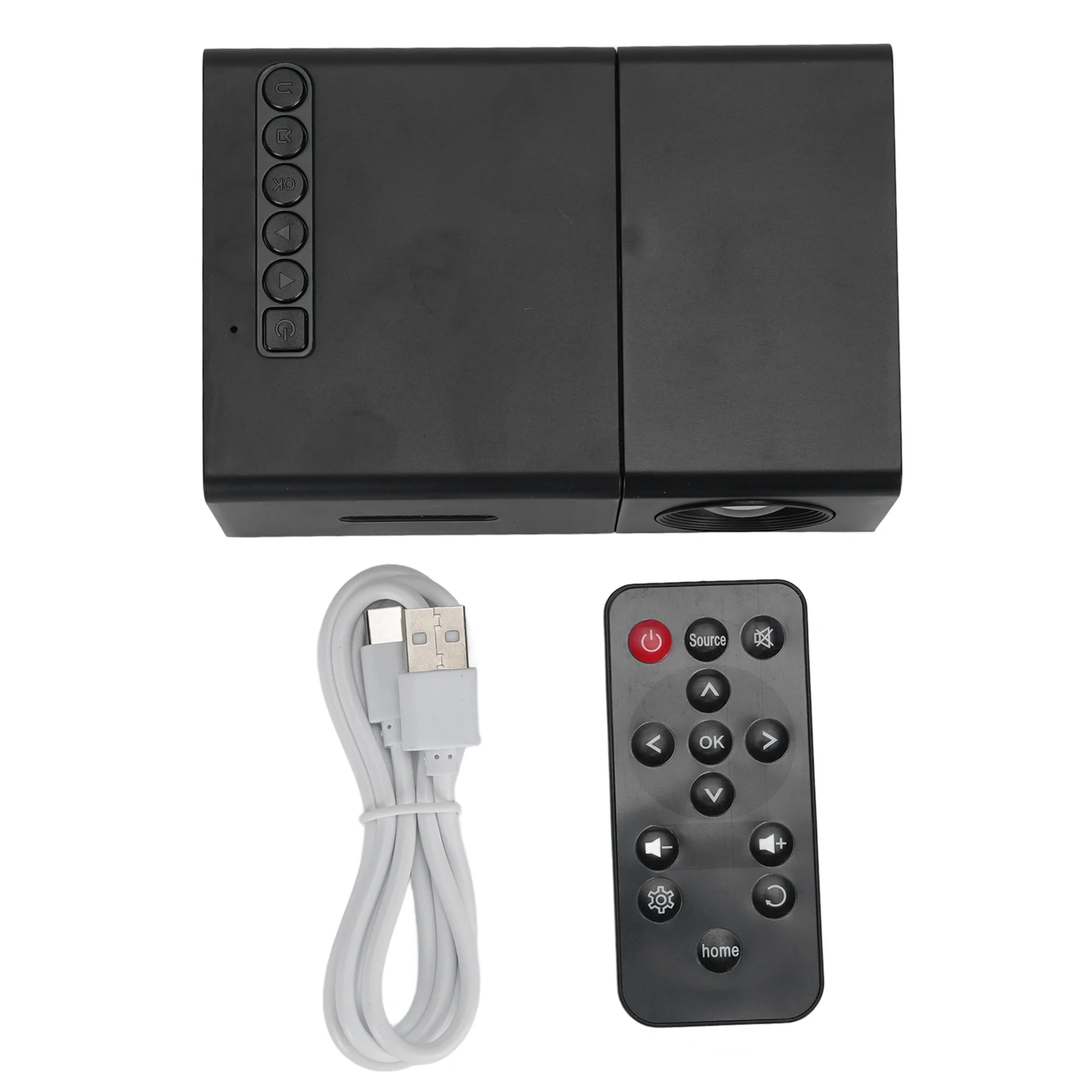 Taşınabilir Projektör LED Film Projektörü 6000lm Parlaklık HiFi Stereo Hoparlör HD USB 3.5mm Bağlantı Noktası Ev Toplantıları için Telefon PC için