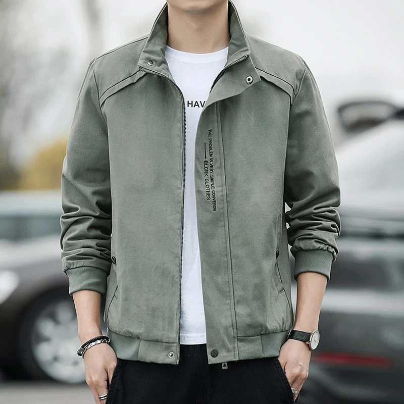 Bomber Leggero Uomo – Giacca A Vento Primavera/Autunno Con 4 Tasche, Zip, Colori