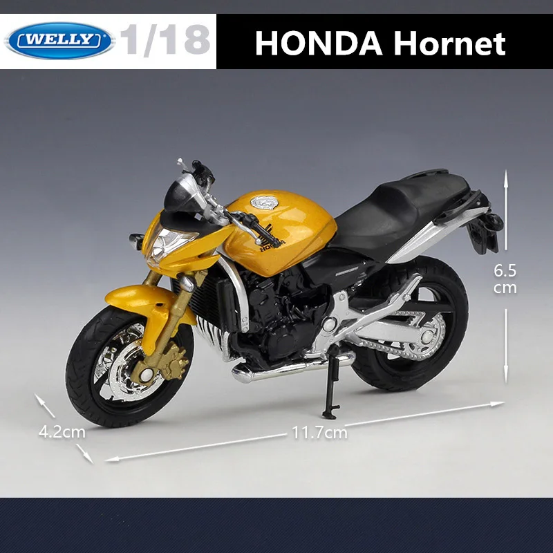 Welly 1:18 HONDA Hornet Alloy Sports Motorcycle Model Simulation Diecast Metal Street Motorcycle Model Collection Kid Toys Gifts