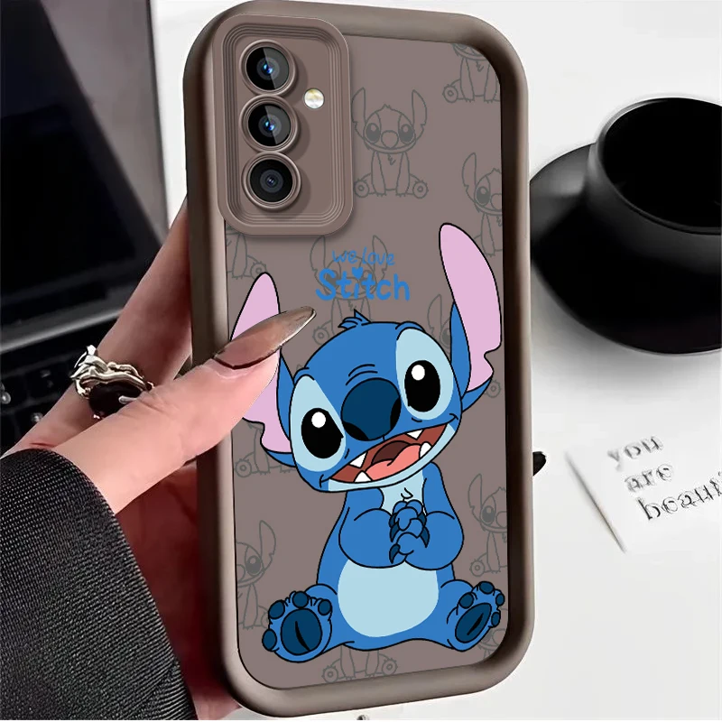 thumbnail image 1 of Lovely Disney Stitch Case for Samsung Galaxy S24 S23 S22 S21 Ultra Plus S20 FE A54 A53 A52 A52S A51 A50 A50S A34 A32 5G 4G Cover, 1 of 5