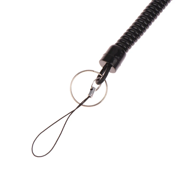Elastic Lanyard Rope Tactical Anti-lost Spring Safety Strap Rope For Key Ring Chain Flashlight Accessories