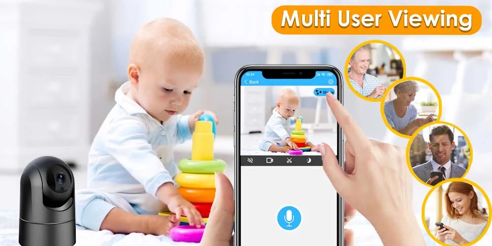 S35c466b08ed94be6a834b07bb7a1f280b 4MP IP Camera 5G WiFi 2K Baby Monitor 1080P Mini Indoor CCTV Security Camera Auto Tracking Audio Video Surveillance Camera Alexa