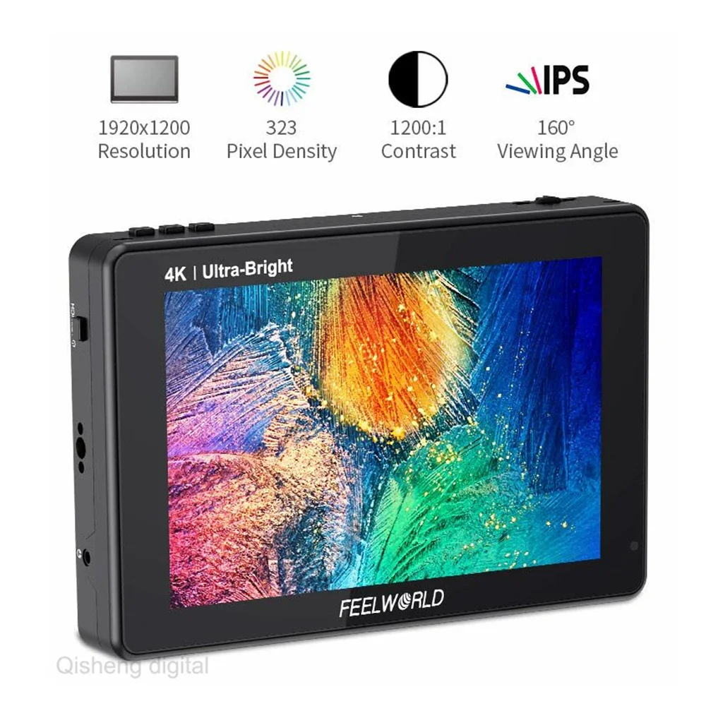 FEELWORLD LUT7 LUT7S PRO 7 Inch on Camera DSLR Field Monitor 4K SDI 3D LUTs Touch Screen 1920*1200 IPS FHD 2200NIT Monitor