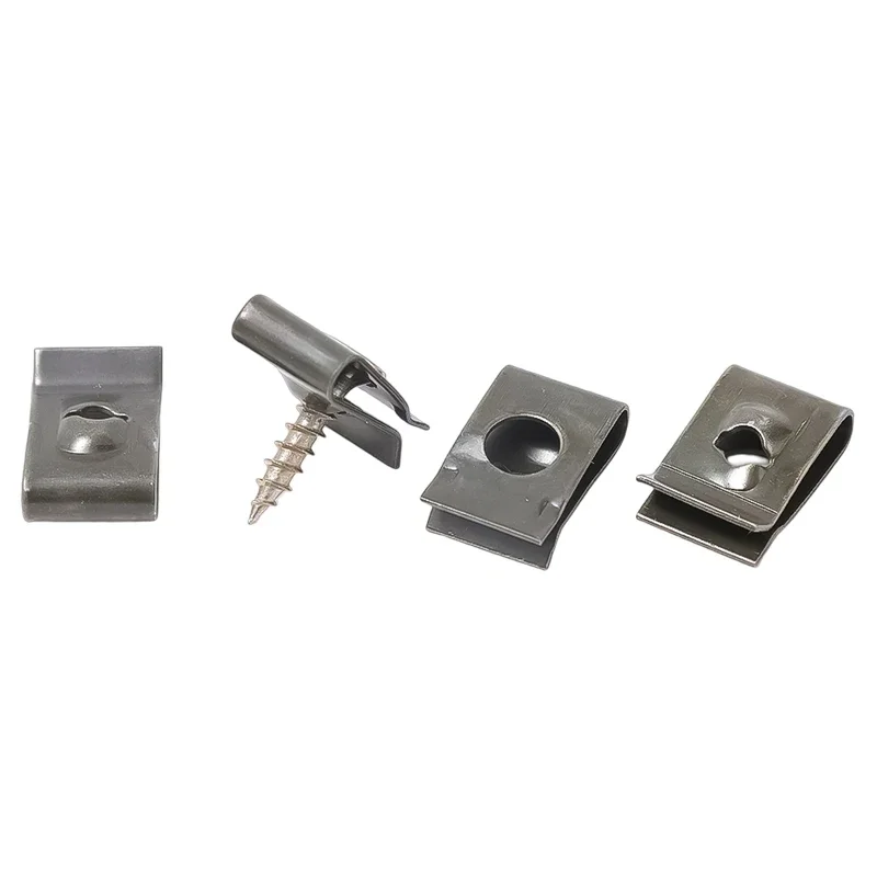 Self Tapping Screws Metal Fastener Clips for Car Motorcycle U Type Anti Rust Iron Sheet Clip Screw Kit