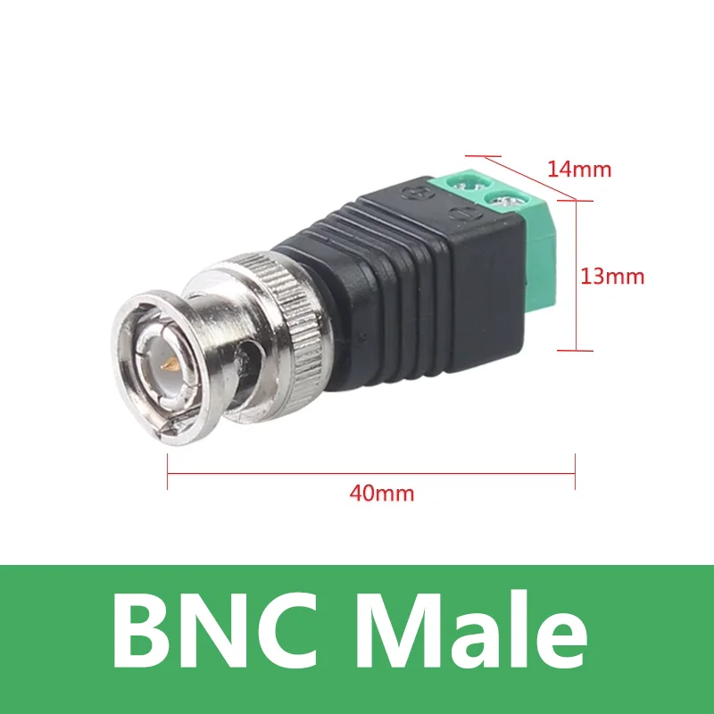 BNC Male & Female Plug Connector / Video Balun UTP To BNC Cat5/cat5e...