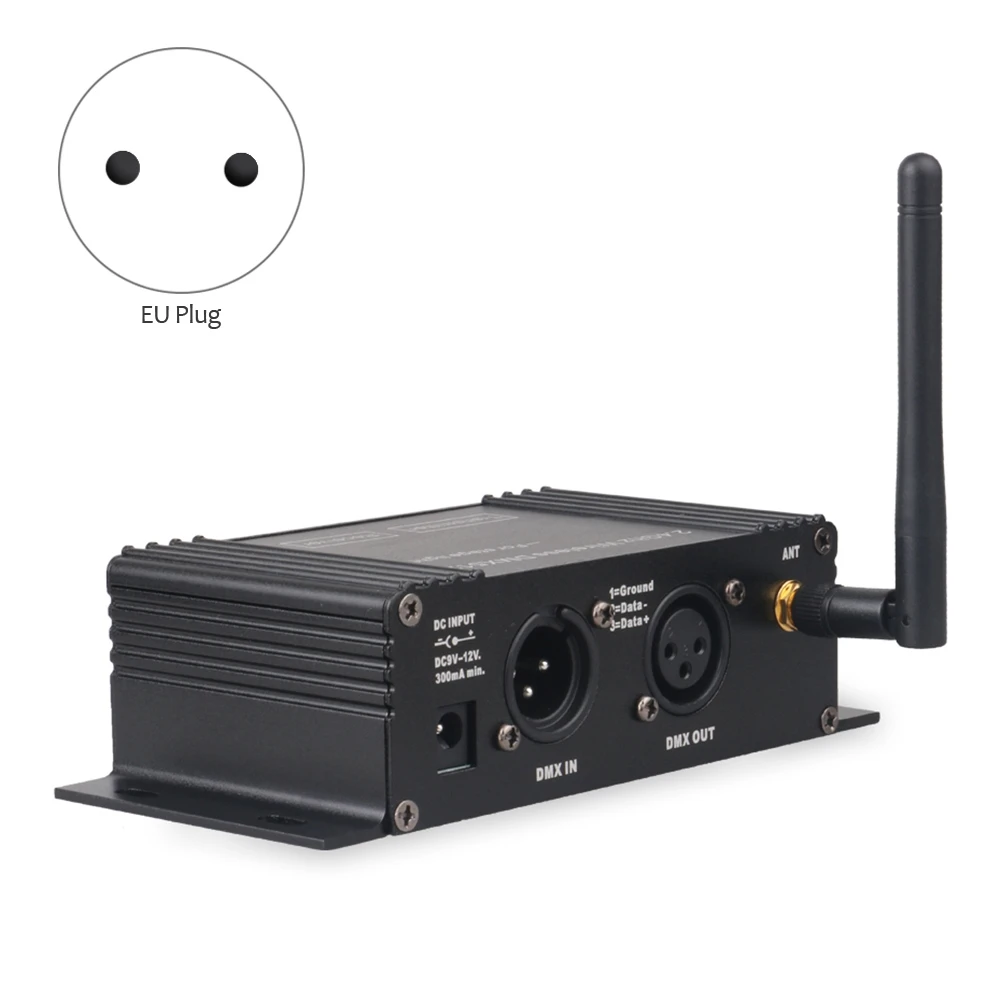 Controlador sem Fio Receptor e Transmissor Display Lcd Alimentação Ajustável Luz de Palco Bar Disco dj Party Plug ue Dmx 512