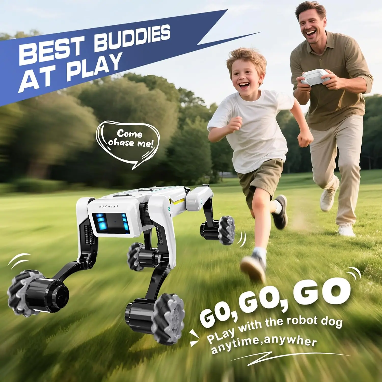 Chien robot RC intelligent programmable avec tir et marche bionique