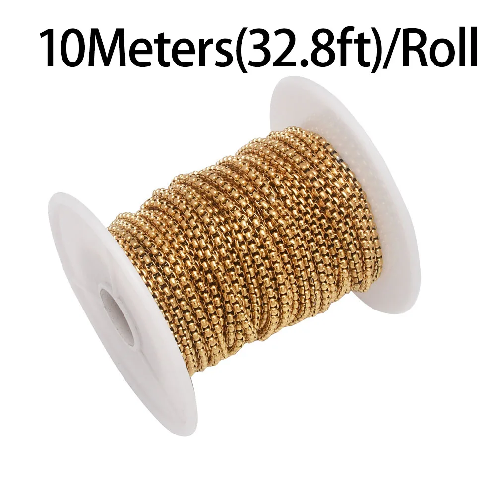 2mm/3mm Edelstahl Box Kette quadratische Rolo Kabel Weizen kette für DIY Halskette Armband Schmuck herstellung – Detail 8