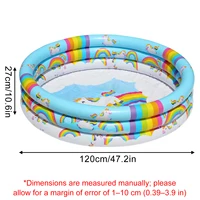 Piscine gonflable 1 pièce, baignoire licorne arc-en-ciel, piscine à balles portable pour jeux aquatiques d'été en extérieur pour tout-petits 6