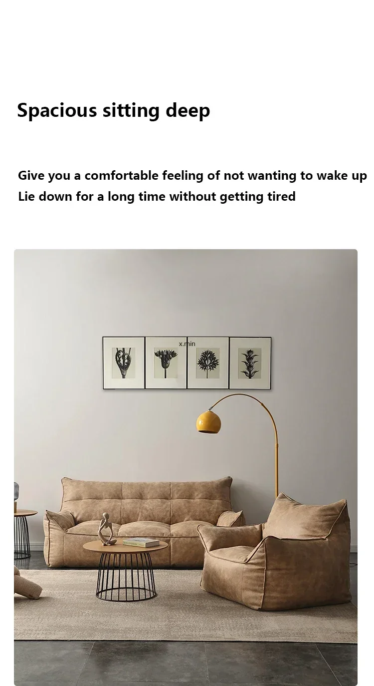 Vintage Living Room Sofa Nordic Style Minimalist Lazy Loveseat Sofa European Designer Tatami Divani Soggiorno Bedroom Furniture