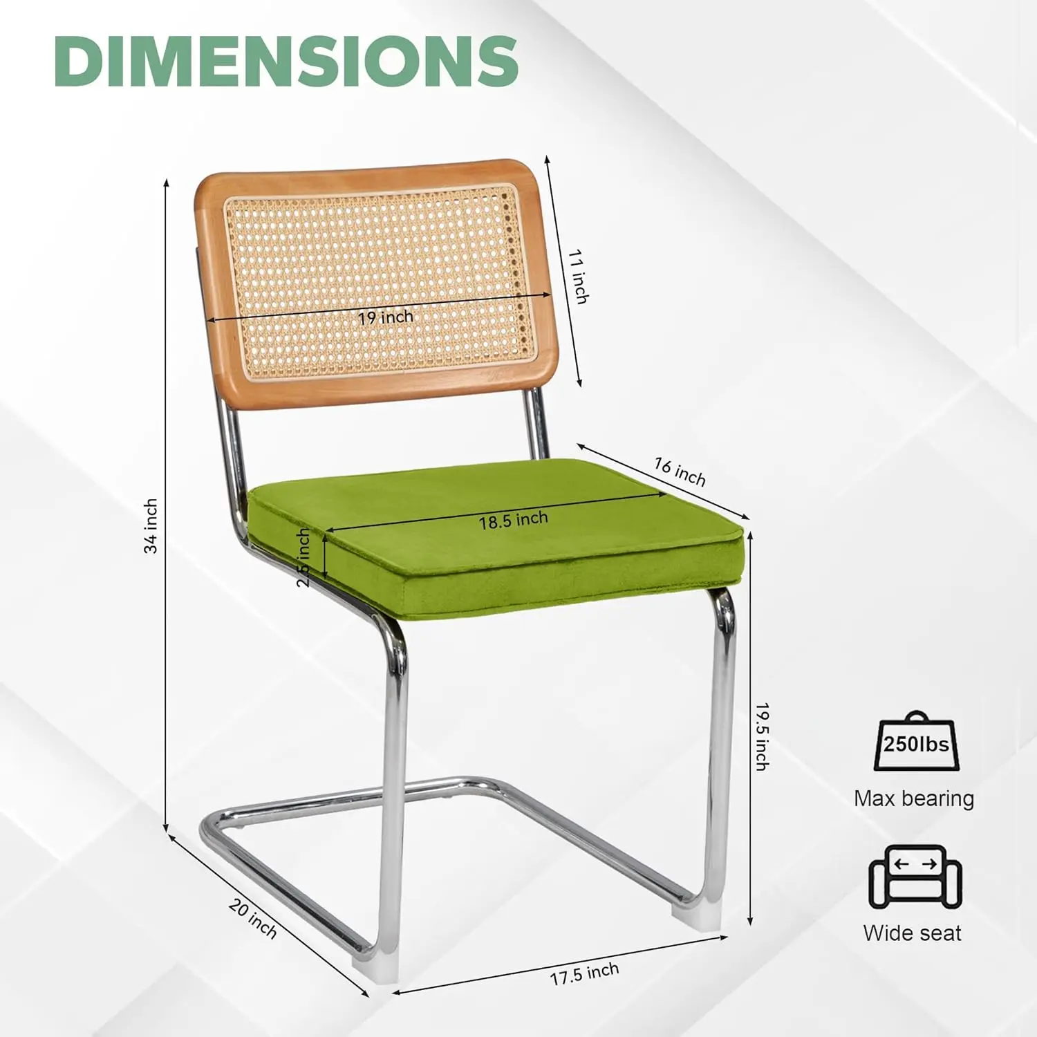كرسي خيزران شبكي طقم قطعتين