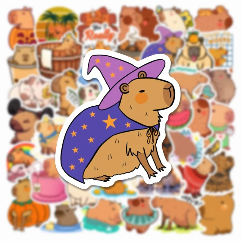 Cute Capybara PVC Sticker Pack - Aesthetic Decorations for Scrapbooking and Stationery