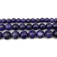 Fine Natural Round Gemstone Beads  Purple Charoite For Jewelry Making DIY Women's Bracelet Necklace Charms 6/8/10MM 15'' 2