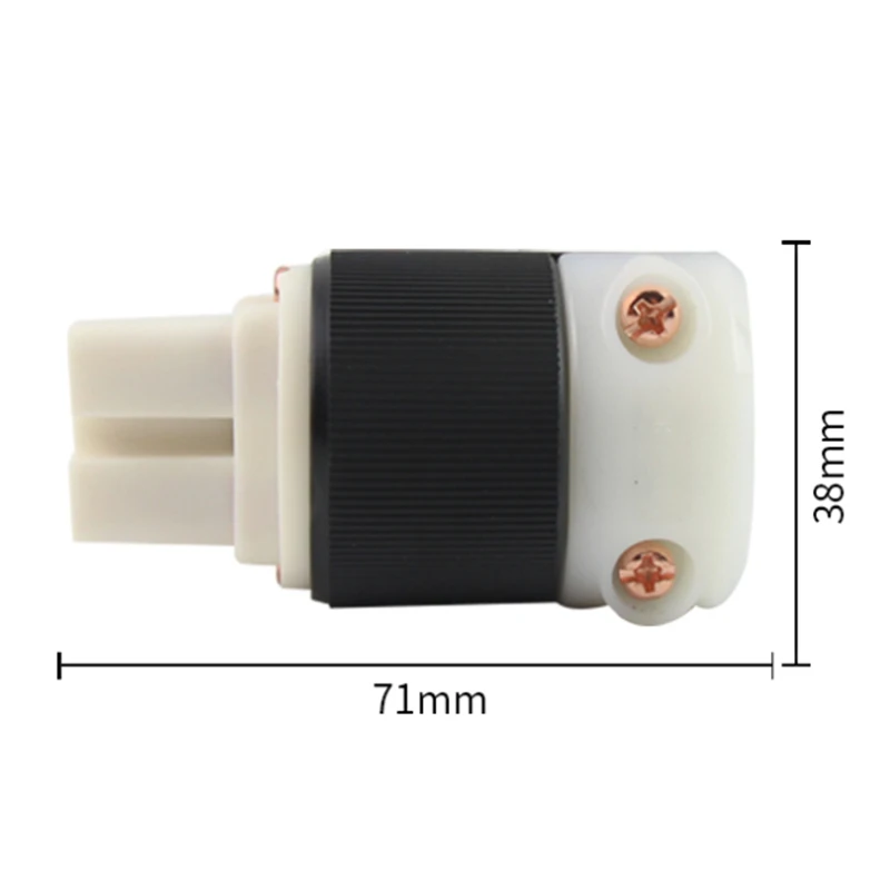 Premium Pure Copper Plated HiFi Audio AC Power Plug - 15A 125V