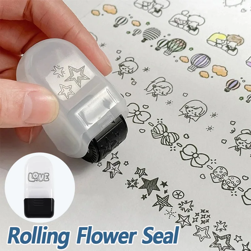 Plastic Rolling Flower Seal Creative DIY Roller Lace Decoration Band