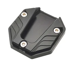 Aluminum Alloy Kickstand Extender Foot Pad for Motorcycles and Scooters (Black)